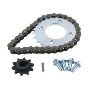 420 chain sprocket kit for Coleman KT196/CK196 go kart — 25T, 32-link, wear-resistant